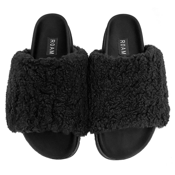 Faux Shearling Slider Slippers Apparel & Accessories R0AM   