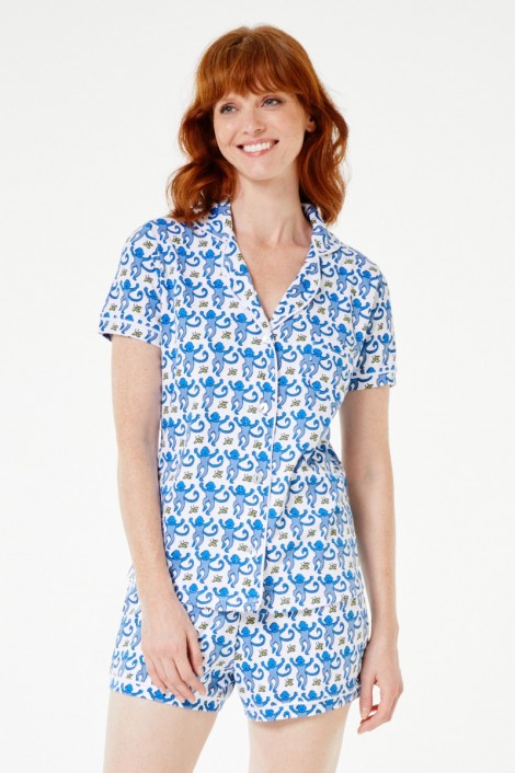 Roller rabbit best sale monkey pajamas shorts