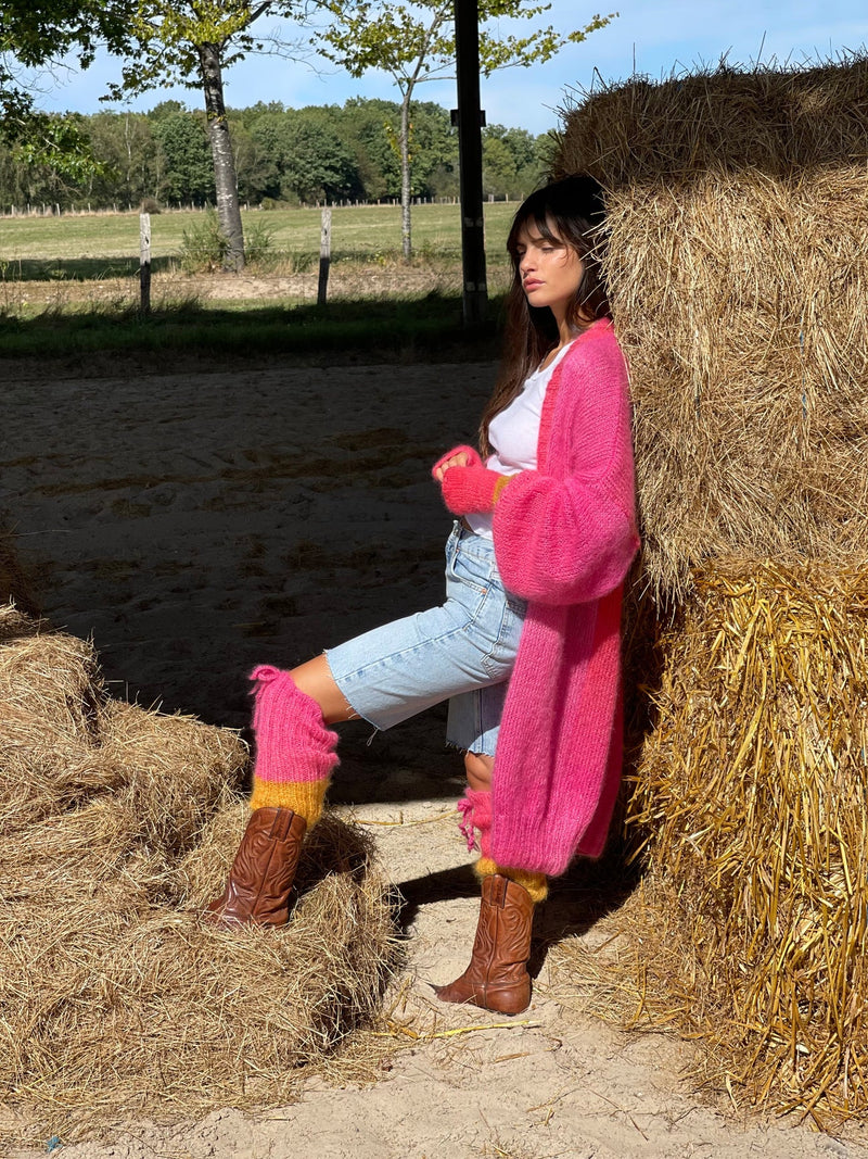 Oversized Love Coat Apparel & Accessories Rose Carmine   
