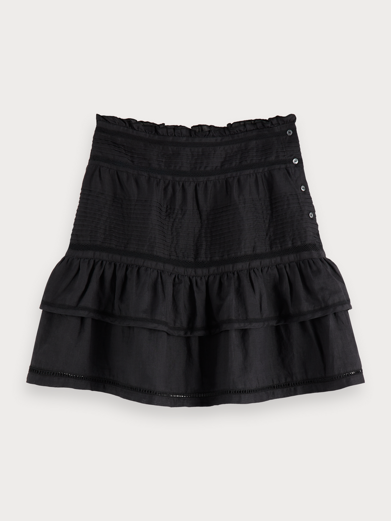 Ruffled Ramie Skirt Apparel Scotch & Soda   