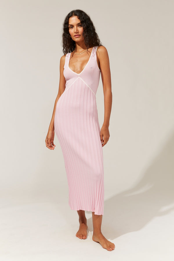 The Aubry Pleated Knit Dress Apparel Solid & Striped   