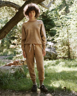 The Sherpa Cropped Sweatpant Apparel The Great   