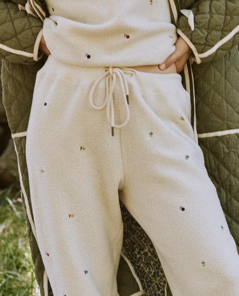 The Sherpa Cropped Sweatpant Apparel The Great   