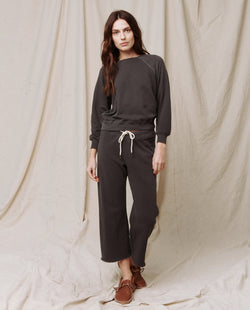 The Wide Leg Cropped Sweatpant Apparel & Accessories The Great   