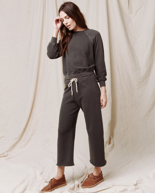 The Wide Leg Cropped Sweatpant Apparel & Accessories The Great   