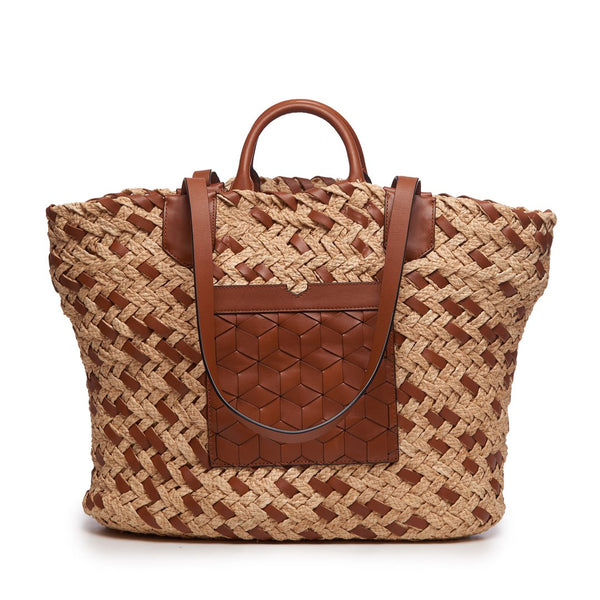 Plage Woven Tote Handbags Welden One Size Cafe 